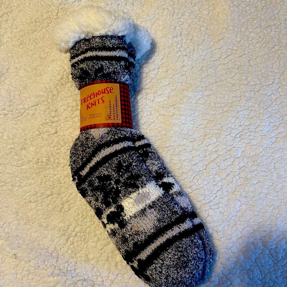Sherpa lined lounge socks. Brand new with tags